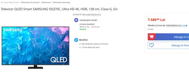 MiniLED-urile TCL 55C821 si 65C821 mai ieftine cu 10% la evoMAG