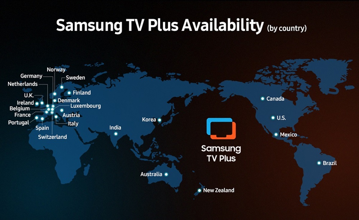 Samsung TV Plus 2000 de canale in 24 de tari
